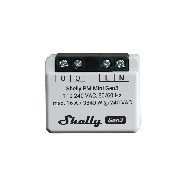Shelly · Unterputz · „PM Mini Gen. 3“ · 2er Pack · WLAN · BT Shelly · Unterputz · „PM Mini Gen. 3“ · 2er Pack · WLAN · BT