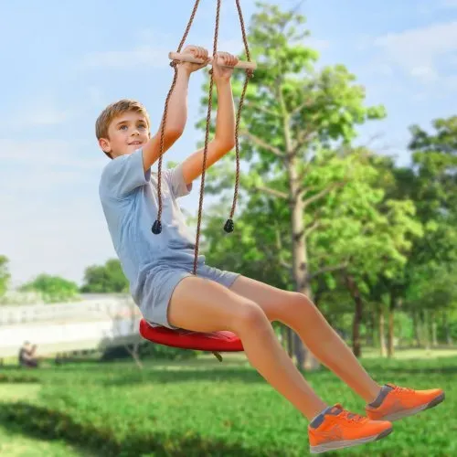 VEVOR Zipline-Set für Kinder & Erwachsene, 20 m Zipline-Sets bis zu 150 kg, Seilrutschen für den Außenbereich im Hinterhof, Spielplatzunterhaltung mit Zipline, Nylon-Sicherheitsgurt & Zubehörsatz – Bild 7