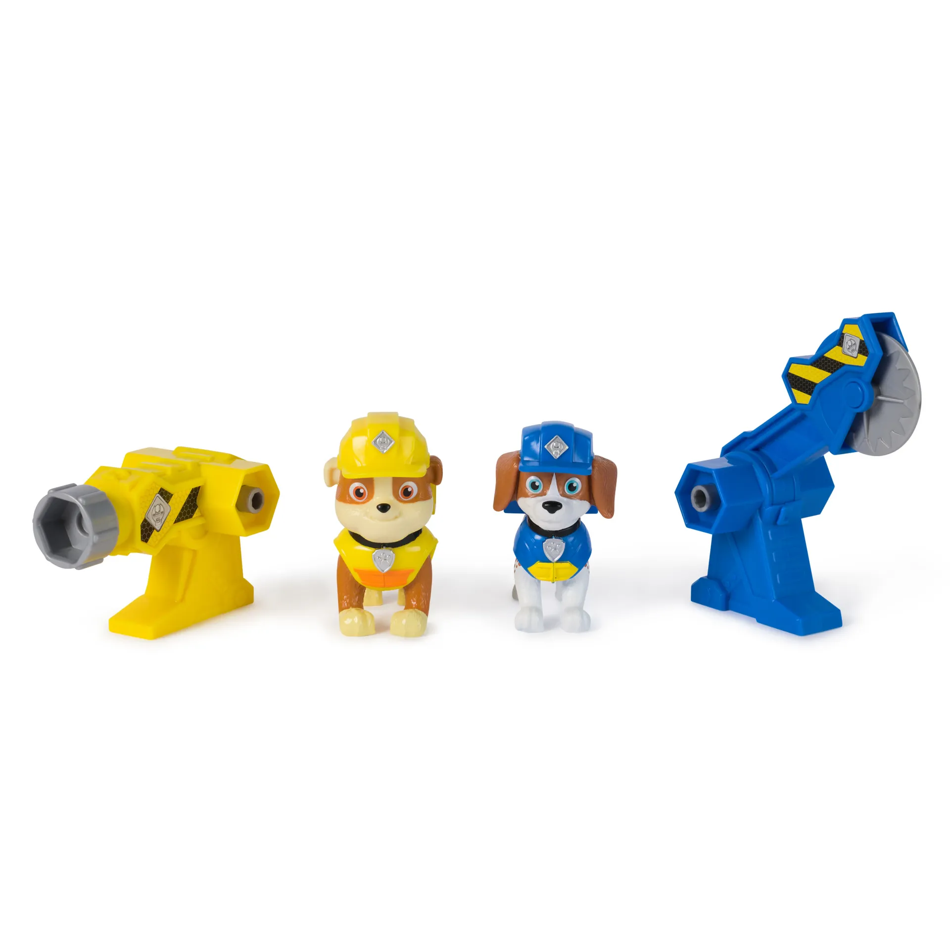 Rubble & Crew Power Tool Pups - Spielset mit 2 Hundefiguren Rubble und Wheeler, 2 Bauwerkzeugen und Bauzubehör – Bild 6