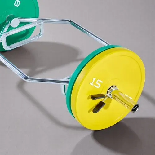 VEVOR Trap Bar Hexagon Hantelstange Langhantel 50 mm 360 kg Tragkraft, Gewichtheben und Krafttrainingsgerät, Heimfitnessstudio für Kniebeugen Kreuzheben Schulterdrücken, Silber – Bild 7