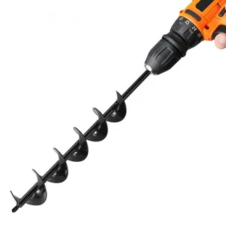 VEVOR Erdbohrer für Bohrmaschine, Ø 8×60 cm Pfahlbohrer, für 3/8-Zoll-Sechskant-Bohrer, Erdlochbohrer, Durchlässenbohrer, Lochbohraufsätze zum Graben von Gartenpfostenlöchern und Zäunen VEVOR Erdbohrer für Bohrmaschine, Ø 8×60 cm Pfahlbohrer, für 3/8-Zoll-Sechskant-Bohrer, Erdlochbohrer, Durchlässenbohrer, Lochbohraufsätze zum Graben von Gartenpfostenlöchern und Zäunen