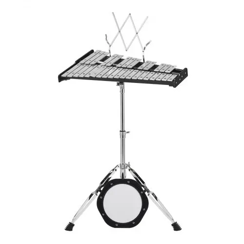 VEVOR Glockenspiel-Xylophon-Set mit 32 Noten, professionelles Schlaginstrumenten-Set mit Schlägeln, Trommelstöcken, Notenständer, 20,3 cm Übungspad, verstellbarem Ständer und Tragetasche – Bild 10