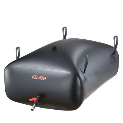 VEVOR Wasserspeicherblase, 330 L Wassersack mit Wasserhahn, Faltbarer & Tragbarer Wasserbeutel aus 1000D PVC, Wasserspeicher für Bewässerungssystem, Trockenheitsresistenz & Katastrophenfälle, Schwarz – Bild 9
