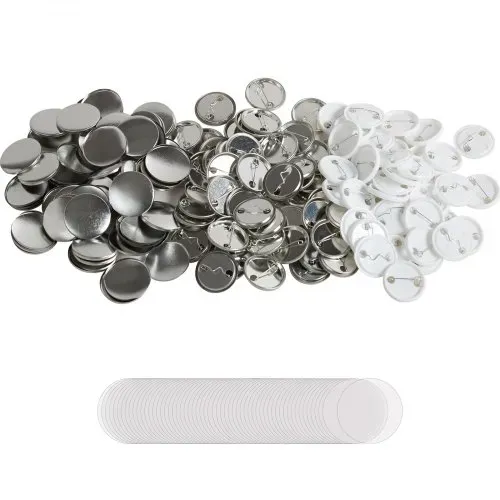 VEVOR Zubehör Badge Punch Press 32 mm, DIY Badge Press Machine Ersatzteile 500 Stk, Metall + Kunststoff / 250 + 250 Stk. Abzeichen – Bild 8