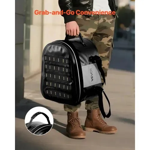 VEVOR Motorradhecktasche 28 L wasserfest, Rücksitztasche Kofferraumtasche für Motorradgepäck, Gepäckaufbewahrung mit Tasche & verstellbarer Schnalle, universell passender Gepäckträger, Schwarz – Bild 5