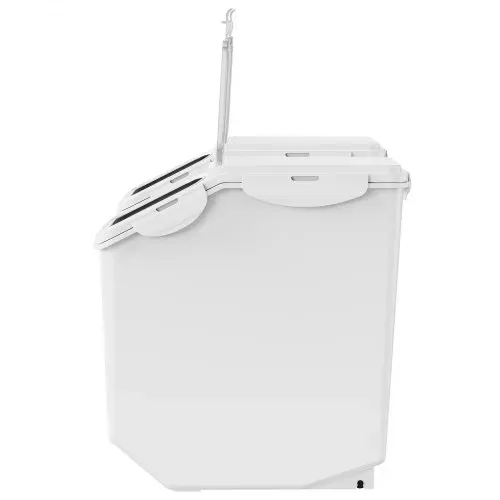VEVOR Mottensichere Vorratsdosen Aufbewahrungsbox Küche 15 L x 2, Sichtbarer Vorratsbehälter PP mit Deckel und Rollen, Luftdichter Behälter für Reis, Mehl, Zucker, Hülsenfrüchte, Nüsse, Tiernahrung – Bild 10