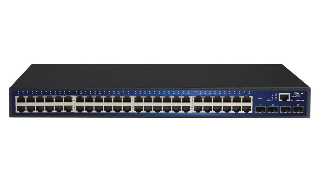 ALLNET Switch smart managed 48 Port Gigabit / 48x LAN / 4x SFP / Lüfterlos / 19″ / „ALL-SG8452M“ ALLNET Switch smart managed 48 Port Gigabit / 48x LAN / 4x SFP / Lüfterlos / 19″ / „ALL-SG8452M“