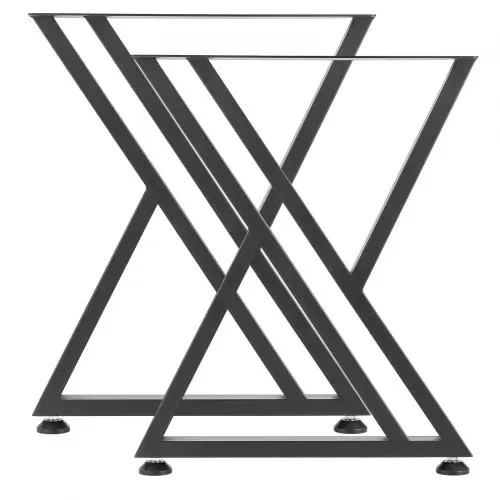 VEVOR Tischkufen 2er-Set 610x740 mm, X-Förmige Tischuntergestell 1000 kg, Tischbeine Kohlenstoffstahl, Möbelfüße, Tischgestell, Tischfüße für Schreibtische, Couchtische, Esstische, Schwarz – Bild 8