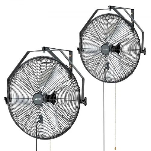 VEVOR 2x 120W Industrieller Wandventilator 60 cm, 7 m/s Oszillierender Wandlüfter mit 3 Stufen & Verstellbarem Neigungswinkel, Gewerblicher Industrieventilator für Werkstatt Garage Lager Gym, Schwarz VEVOR 2x 120W Industrieller Wandventilator 60 cm, 7 m/s Oszillierender Wandlüfter mit 3 Stufen & Verstellbarem Neigungswinkel, Gewerblicher Industrieventilator für Werkstatt Garage Lager Gym, Schwarz
