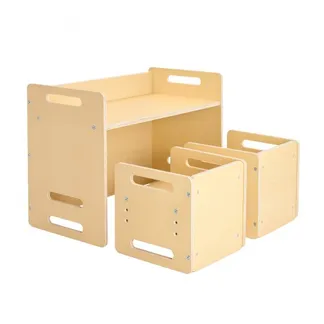 VEVOR Montessori Tisch Stuhlset Kleinkindertischset (1 Tisch + 2 Stühle) aus Holz für 1–5-Jährige, höhenverstellbarer Kinderstul, Aktivitätstisch Spieltisch ideal zum Lesen Essen Spielen – Natur VEVOR Montessori Tisch Stuhlset Kleinkindertischset (1 Tisch + 2 Stühle) aus Holz für 1–5-Jährige, höhenverstellbarer Kinderstul, Aktivitätstisch Spieltisch ideal zum Lesen Essen Spielen – Natur