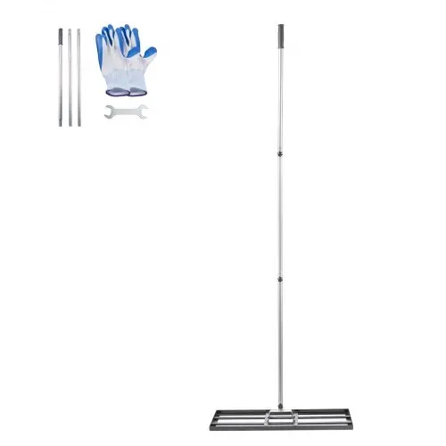 VEVOR Rasenrakel mit 213 cm Stiel, 762x254 mm Bodenplatte, Nivellierrechen aus Karbonstahl, Levelingrake, Rasen-Nivellierungsrechen für Rasenpflege, Rasen-Nivellierungsrechen, Hof und Golfplatz – Bild 8