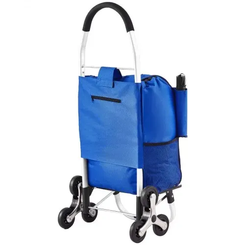 VEVOR faltbarer Einkaufswagen, 445 x 375 x 990 mm, Sackkarre zum Treppensteigen mit 6 Rädern, Aufbewahrungstasche aus Oxford-Stoff, zum Einkaufen, Büro, Umzug, Transport, im Freien, Wäsche – Bild 8