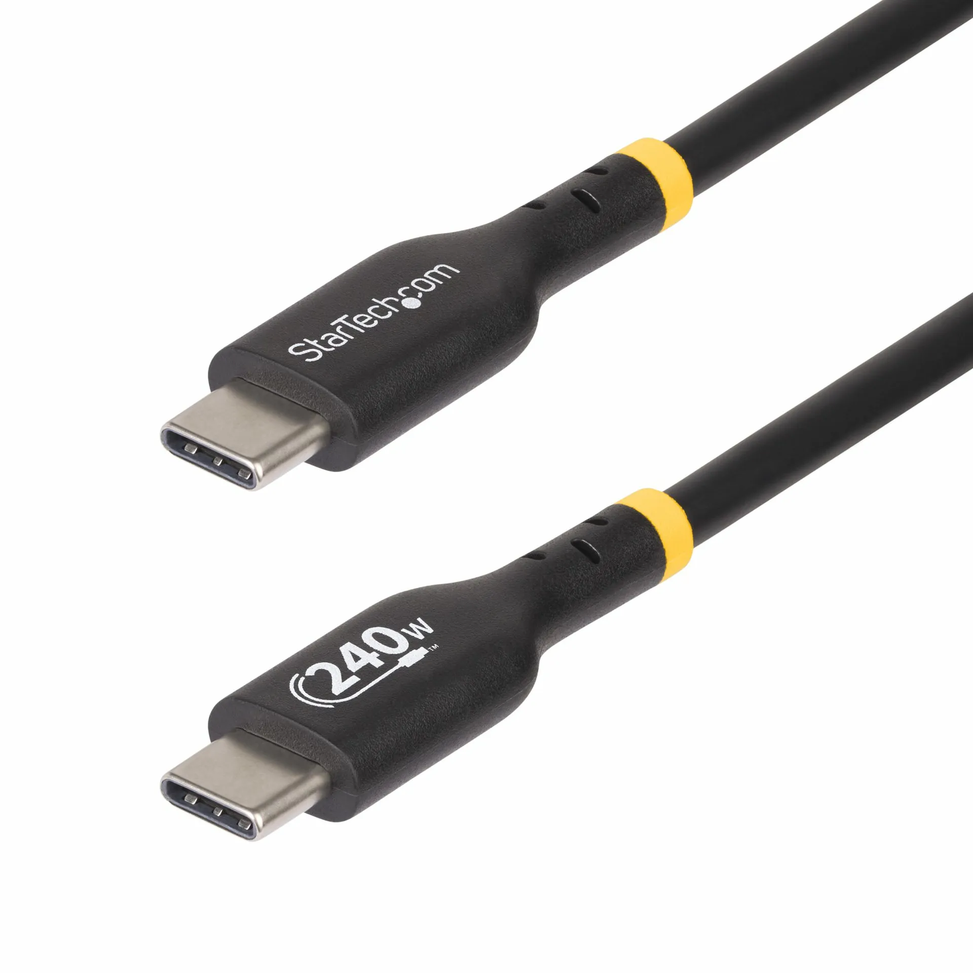 StarTech.com 2m USB-C-Ladekabel, Laden und Synchronisieren, 240W (5A) Power Delivery EPR, USB 2.0 Laptop-Ladekabel, USB-IF-zertifiziert, TPE-Mantel, Schwarz – USB C Ladekabel StarTech.com 2m USB-C-Ladekabel, Laden und Synchronisieren, 240W (5A) Power Delivery EPR, USB 2.0 Laptop-Ladekabel, USB-IF-zertifiziert, TPE-Mantel, Schwarz – USB C Ladekabel