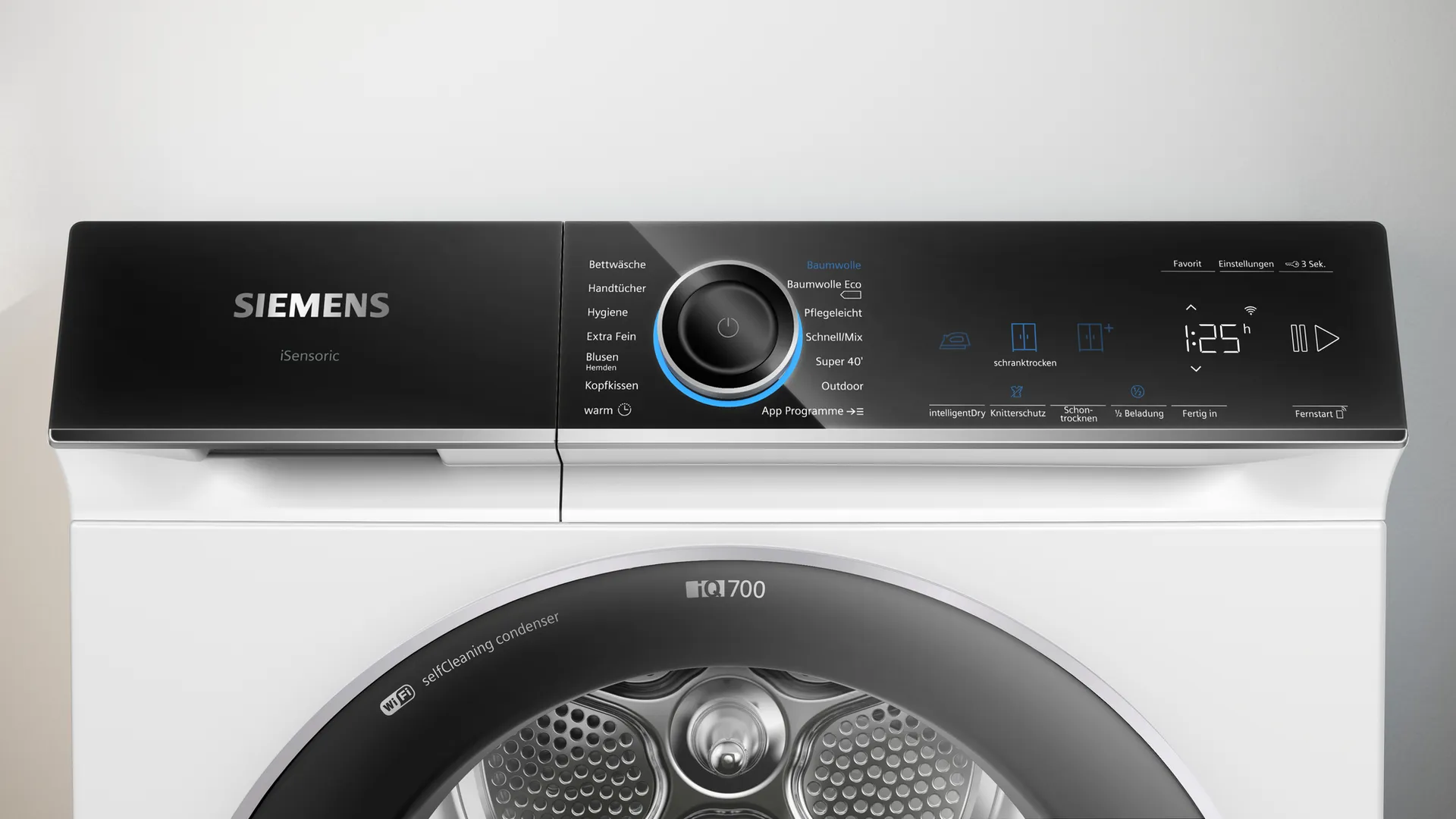 Siemens iQ700 WQ45B2B40 Wäschetrockner Freistehend Frontlader 9 kg Weiß – Bild 2