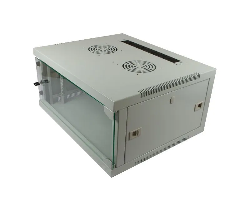 ALLNET 19"Wandgehäuse, 6HE, 1-teilig, T594/B541mm, Lichtgrau, SMQ-Serie, – Bild 7