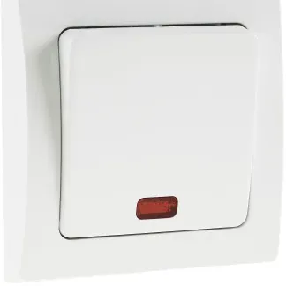 DELPHI Kontroll-Schalter mit Lämpchen 250V~/ 10A, inkl. Rahmen, UP, weiß DELPHI Kontroll-Schalter mit Lämpchen 250V~/ 10A, inkl. Rahmen, UP, weiß