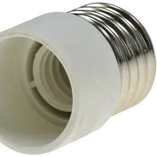 Lampensockel-Adapter, Kunststoff E27 auf E14 Lampensockel-Adapter, Kunststoff E27 auf E14