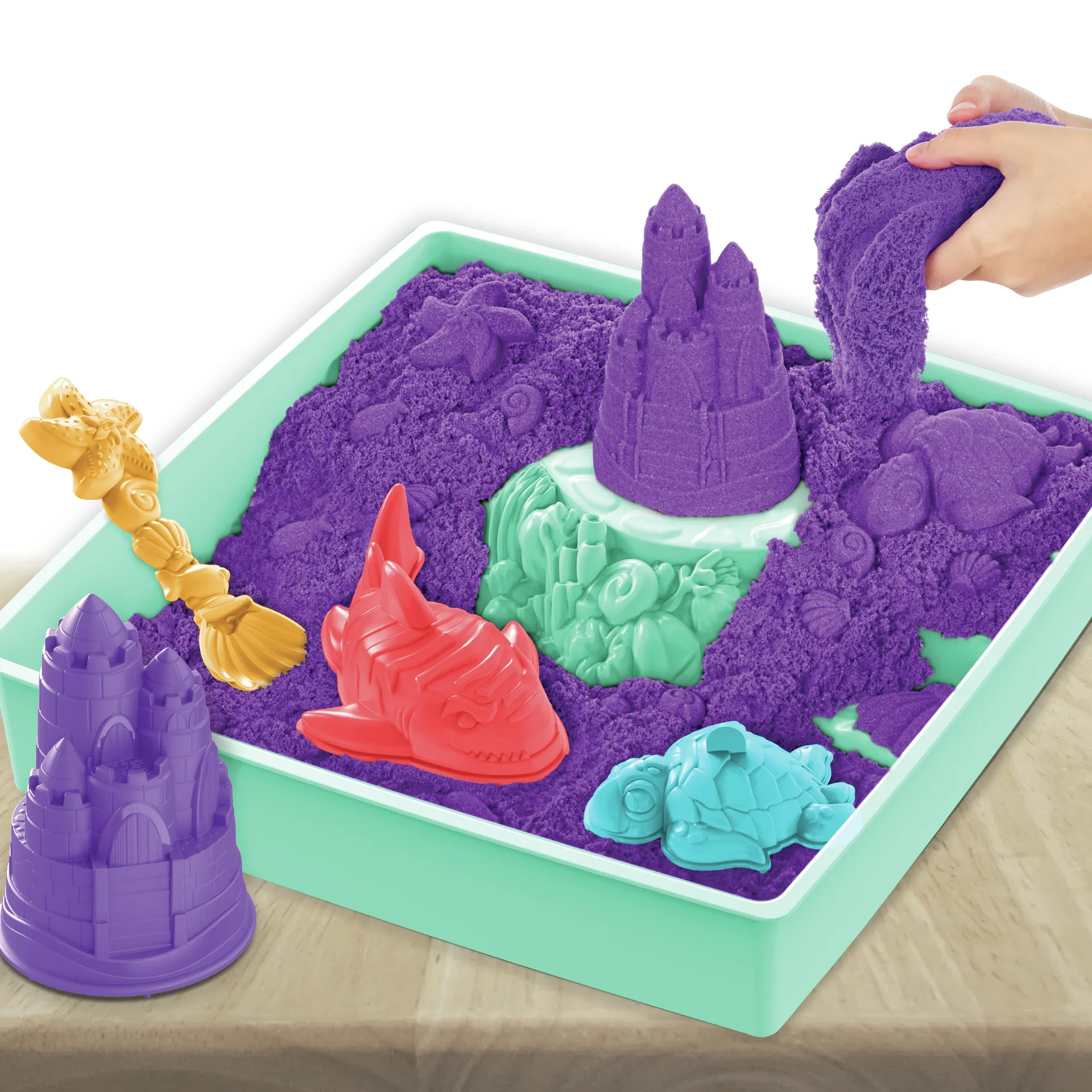 Kinetic Sand Sandbox Set mit 454 g lila – Bild 4