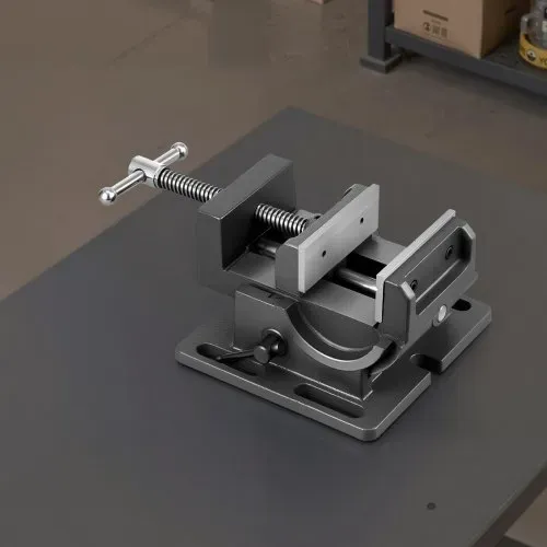 VEVOR Maschinenschraubstock kippbar, 10,795 cm Backenbreite, Bohrmaschinen Schraubstock, 0–90° Neigung verstellbar, Werkbankschraubstock für die Holzbearbeitung & Tischplatten, schwarz – Bild 7