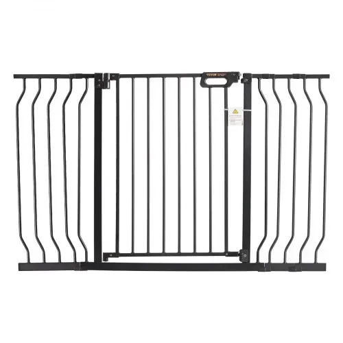 VEVOR Türschutzgitter, Absperrgitter Treppengitter, 749–1346mm Breitenbereich Kindergitter, Haustiergitter, Treppenschutzgitter, Beidseitig Schwenkbare 762mm Höhe, Schwarze Babygitter ohne Bohren – Bild 10