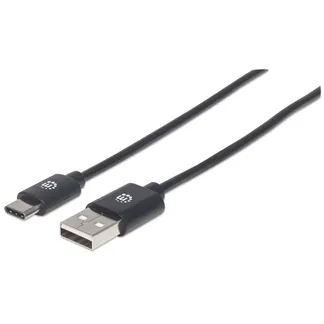 Manhattan Hi-Speed USB C Anschlusskabel, USB 2.0, Typ A Stecker – Typ C Stecker, 480 Mbps, 1 m, Schwarz Manhattan Hi-Speed USB C Anschlusskabel, USB 2.0, Typ A Stecker – Typ C Stecker, 480 Mbps, 1 m, Schwarz
