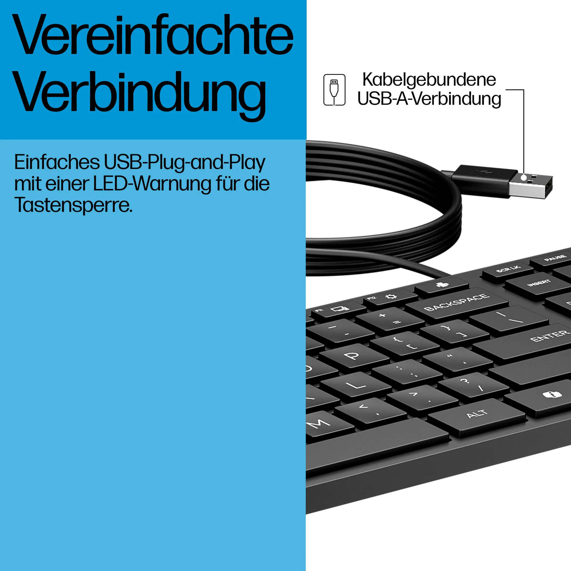 HP 320K-Tastatur für Desktop-PC, kabelgebunden – Bild 7
