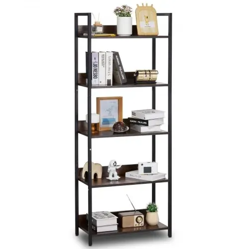 VEVOR Bücherregal aus Metall, 5-stöckiges rechteckiges Industrie-Bücherregal, kleines rustikales Aufbewahrungsregal mit offenen Regalen, freistehendes Ausstellungsregal Lagerregal, Schlafzimmer VEVOR Bücherregal aus Metall, 5-stöckiges rechteckiges Industrie-Bücherregal, kleines rustikales Aufbewahrungsregal mit offenen Regalen, freistehendes Ausstellungsregal Lagerregal, Schlafzimmer
