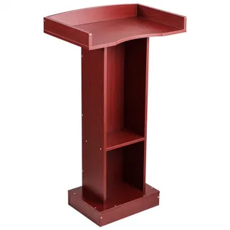 VEVOR Podiumständer Holzrednerpult (105 cm), Laptop-Schreibtisch mit breiter Lesefläche & Ablagefläche & Kantenstopper &elegantem Design, bodenstehend, für Klassenzimmer Konferenzen Kirchen VEVOR Podiumständer Holzrednerpult (105 cm), Laptop-Schreibtisch mit breiter Lesefläche & Ablagefläche & Kantenstopper &elegantem Design, bodenstehend, für Klassenzimmer Konferenzen Kirchen