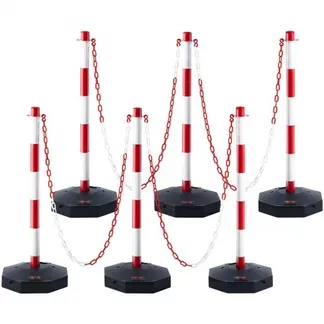 VEVOR Verkehrshütchen Verkehr Absperrpfosten 6 Stk. 285 x 285 mm Warnkegel Verkehrsleitkegel Warnleitkegel mit Kett, Leitpfostenkegel Straßensperrpfosten Rot & Weiß Wasser- und Sandeinspritzung VEVOR Verkehrshütchen Verkehr Absperrpfosten 6 Stk. 285 x 285 mm Warnkegel Verkehrsleitkegel Warnleitkegel mit Kett, Leitpfostenkegel Straßensperrpfosten Rot & Weiß Wasser- und Sandeinspritzung