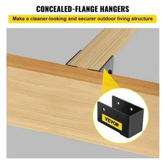 VEVOR Verdeckte Balkenträger, 2×4 Zoll Außenakzent Verdeckter Flansch, 24 Stk. Verdeckte Balkenhalterung, Q235 Stahlplatte pulverbeschichtet, für die Frontmontage Innen 40×91 mm für Balkenauslenkung VEVOR Verdeckte Balkenträger, 2×4 Zoll Außenakzent Verdeckter Flansch, 24 Stk. Verdeckte Balkenhalterung, Q235 Stahlplatte pulverbeschichtet, für die Frontmontage Innen 40×91 mm für Balkenauslenkung