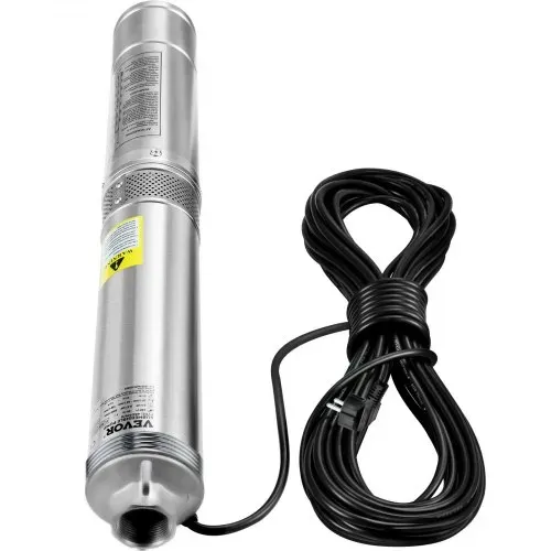 VEVOR 82 mm Tiefbrunnenpumpe 750W Brunnenpumpe 100L/min Tauchpumpe max. Förderhöhe 66m Rohrpumpe 230V 50Hz Sandpumpe IP68 Wasserpumpe 16 Laufradstufen Pumpe Ideal zur Bewässerung oder Wasser-Versorgung – Bild 8