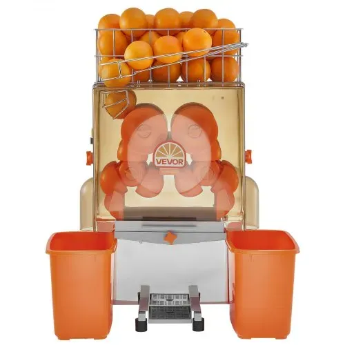 VEVOR Gewerbliche Orangenpresse Elektrische Zitruspresse 120 W Edelstahl, Saftpresse für bis zu 20 Orangen pro Minute, Entsafter für Zitronen Zitrusfrüchte mit 2 Schalen-Auffangbehältern (Kunststoff) – Bild 9