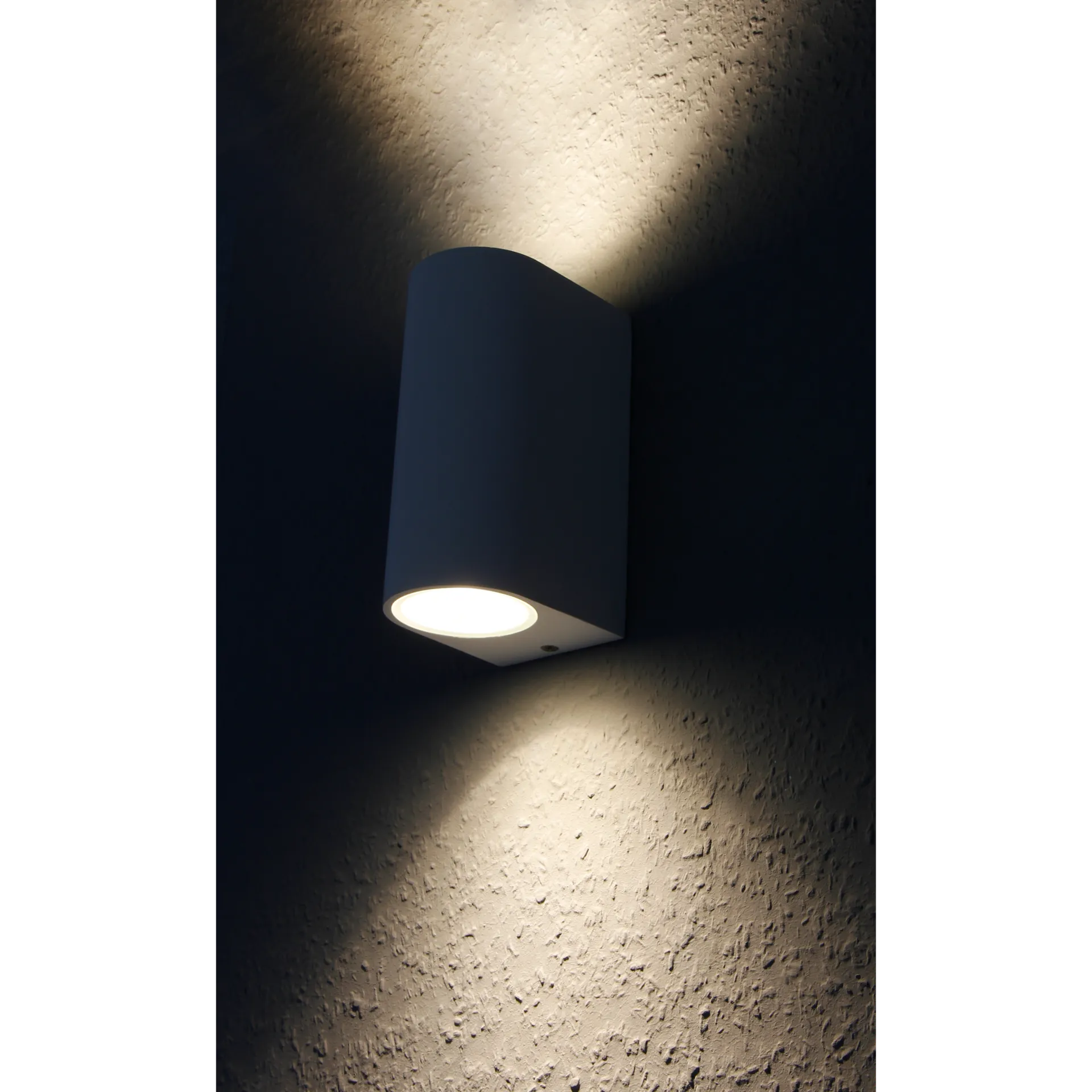 Wandleuchte McShine ''Oval-W'' weiß, IP44, 2x GU10, Aluminium Gehäuse – Bild 3