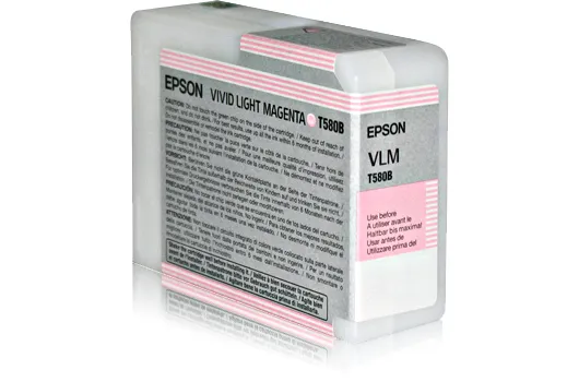 Epson Singlepack Vivid Light Magenta T580B00 Epson Singlepack Vivid Light Magenta T580B00