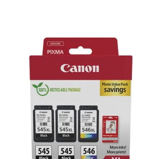 Canon PG-545XLx2/CL-546X Photo Value Pack – Plus Canon PG-545XLx2/CL-546X Photo Value Pack – Plus