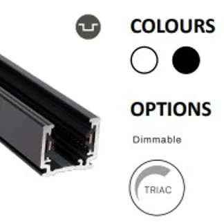 Powergear Mini 1PH 1 Schiene 230V, Weiß, 1 meter Powergear Mini 1PH 1 Schiene 230V, Weiß, 1 meter