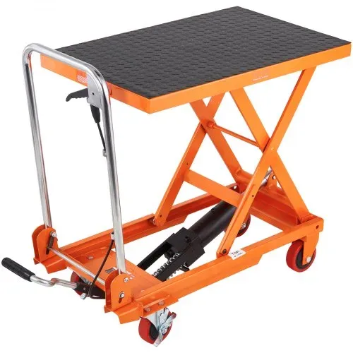 VEVOR Scherenhubtisch hydraulisch 150 kg Tragfähigkeit Hubtischwagen 220–720 mm Hubbereich Hubtisch Werkstatt 700 x 450 mm Plattform Scherenhubwagen Einzelschere für Fabriken Lagerhäuser Supermärkte – Bild 10