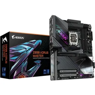 GIGABYTE Z890 AORUS MASTER Mainboard – Unterstützt Intel Core Ultra (Serie 2) CPUs, 18+1+2 Phasen VRM, bis zu 9500MHz DDR5 (OC), 2xPCIe 5.0 + 3xPCIe 4.0, Wi-Fi 7, 10GbE LAN, Thunderbolt 4 GIGABYTE Z890 AORUS MASTER Mainboard – Unterstützt Intel Core Ultra (Serie 2) CPUs, 18+1+2 Phasen VRM, bis zu 9500MHz DDR5 (OC), 2xPCIe 5.0 + 3xPCIe 4.0, Wi-Fi 7, 10GbE LAN, Thunderbolt 4