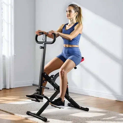 VEVOR Kniebeugenmaschine für tiefe Kniebeugen zu Hause, klappbares Trainingsgerät, Gesäßtrainer mit 12-stufigem einstellbarem Widerstand, Heimtrainingsgerät für Gesäß und Beine, Glute Machine – Bild 7