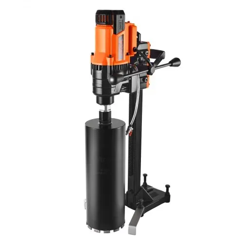 VEVOR Diamantkernbohrmaschine Kernbohrgerät, 2-20 cm Bohrdurchmesser, Nass Trocken Diamantbohrer mit 8 Bohrern & Bohrständer, 850 U/min, UNC1 1/4-7 Gewinde, für Beton Ziegel Stein, 3000 W – Bild 9