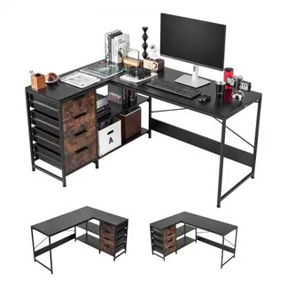 VEVOR Gaming Tisch L Form 1,5 m, Gamertisch mit Schubladen & Ablagefächern, Computertisch 68 kg Tragfähigkeit, Ecktisch, Eckschreibtisch, Arbeitsstation für Homeoffice VEVOR Gaming Tisch L Form 1,5 m, Gamertisch mit Schubladen & Ablagefächern, Computertisch 68 kg Tragfähigkeit, Ecktisch, Eckschreibtisch, Arbeitsstation für Homeoffice