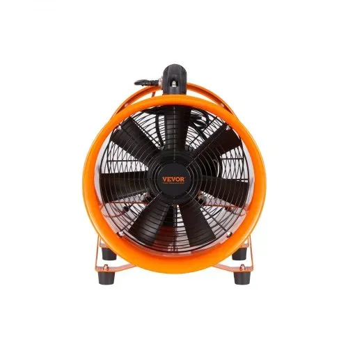 VEVOR Bauventilator 367-W-AC-Motor Baugebläse 2800 U/min Baulüfter Gebläse 2574 CFM (4373 m3/h) Axiallüfter mit 5 m Schlauch Axialgebläse 79 dB Geräuschpegel Industrielüfter – Bild 10