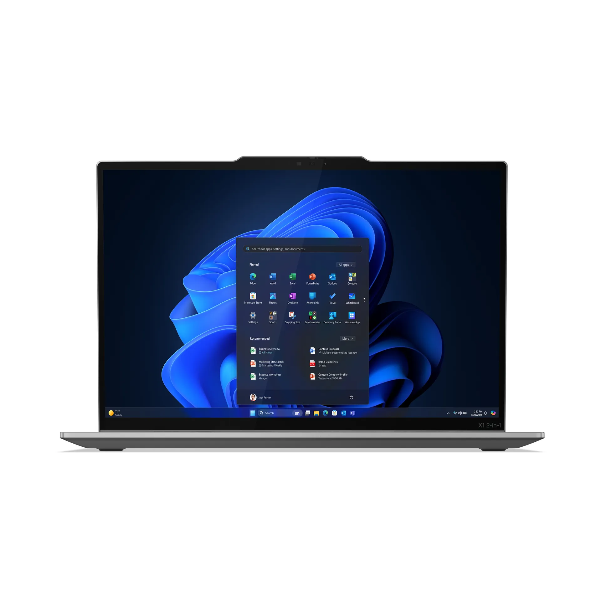 Lenovo ThinkPad X1 2-in-1 Gen 10 Aura Edition Copilot+ PC Intel Core Ultra 7 258V Hybrid (2-in-1) 35,6 cm (14") Touchscreen WUXGA 32 GB LPDDR5x-SDRAM 1 TB SSD Wi-Fi 7 (802.11be) Windows 11 Pro Deutsch Grau – Bild 3