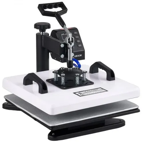 VEVOR Transferpresse 38x38cm Sublimationsmaschine 2-in-1 Textilpresse 1250W, 360° Schwenkfunktion Schnelles & Gleichmäßiges Aufheizen Zeit- & Temperaturregelung T-Shirts Kissenbezüge Mützen – Bild 8