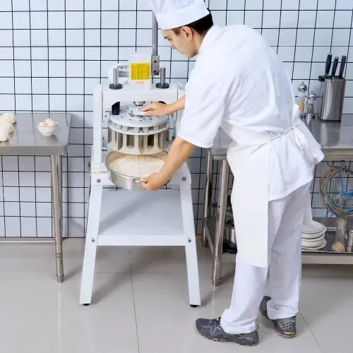 VEVOR Teigteiler 10-teilige manuelle Teigteilermaschine, 120–560 g vertikaler Handpresse-Teigschneider mit Tablett und Klinge aus 304er-Edelstahl, Brotbackautomat für Bäckerei, Restaurant, Gewerbe – Bild 7