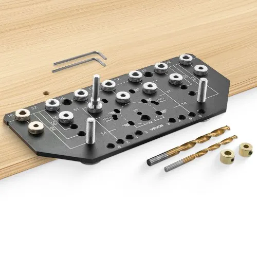 VEVOR Regalstiftlehre und Scharnierlehre Bohrschablone für Schrankbeschläge aus Aluminiumlegierung mit 6,4- und 4,8-mm-Bohrern, Bohrschablone für Schranktüren Bücherregale Kleiderschränke VEVOR Regalstiftlehre und Scharnierlehre Bohrschablone für Schrankbeschläge aus Aluminiumlegierung mit 6,4- und 4,8-mm-Bohrern, Bohrschablone für Schranktüren Bücherregale Kleiderschränke