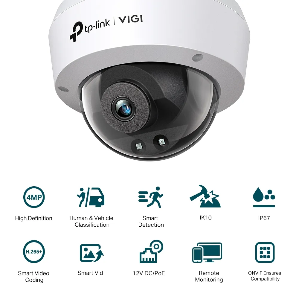 TP-Link - 4MP Dome Network Camera - VIGI C240I(4mm) – Bild 2