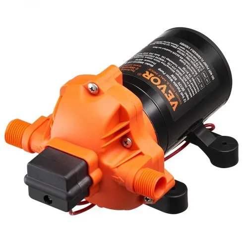 VEVOR 12-V-Membranpumpe, 6,81 L/min, 3-Kammer-DC-Wasserpumpe mit automatischem Druckschalter 40–100 PSI einstellbar, 60 PSI, 1/2 Zoll MNPT-Anschluss, für Wohnmobil, Yacht, Imbisswagen, Camper, Marine – Bild 9