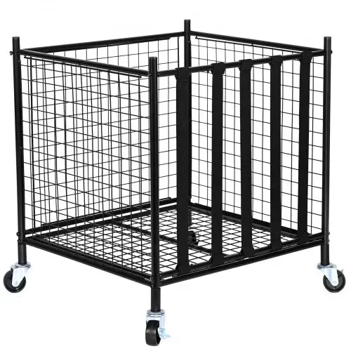 VEVOR Ballwagen Rollwagen 507 x 500 x 545 mm Sportbällen, Abschließbarer Basketballkäfig Ballkäfig, Sportausrüstung für den Innen- und Außenbereich, Rollbar Aufbewahrungswagen aus Stahl für Garagen – Bild 8
