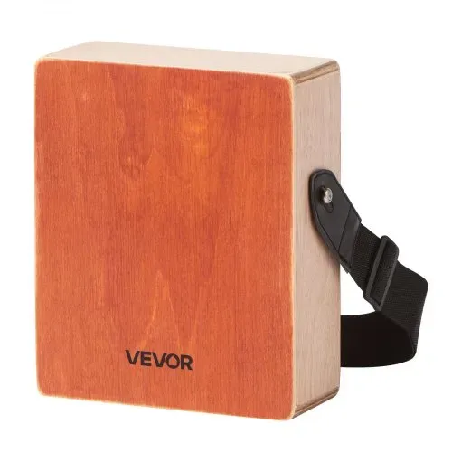 VEVOR Cajon, Kistentrommel, mit internen Gitarrensaiten, leichte Percussion-Box aus Holz, tragbares Trommelinstrument mit Reisetasche, verstellbarem Gurt, für Anfänger & Profis, 230x100x280 mm – Bild 8